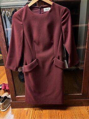 Eliza J Burgundy Sheath Dress
